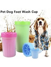 Dog Cat Dirty Paw Cleaner Cup Pet Puppy Kitten Feet Washer Brush Tool 1Pcs UK