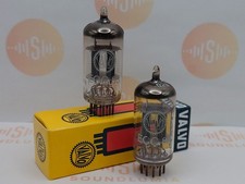 2x Mullard ECC83 Short Plates O-getter Valvo Label Same Code - Blackburn '62-NOS
