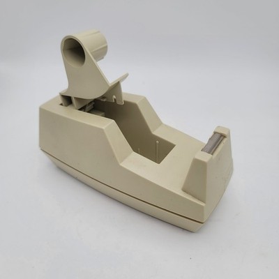 Vintage Scotch C40 Deluxe Desk Tape Dispenser Beige 3M Weighted Office USA