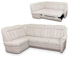 Ecksofa - eis - Microfaser - Liegefunktion - Recamiere links Sofa Wohnlandschaft
