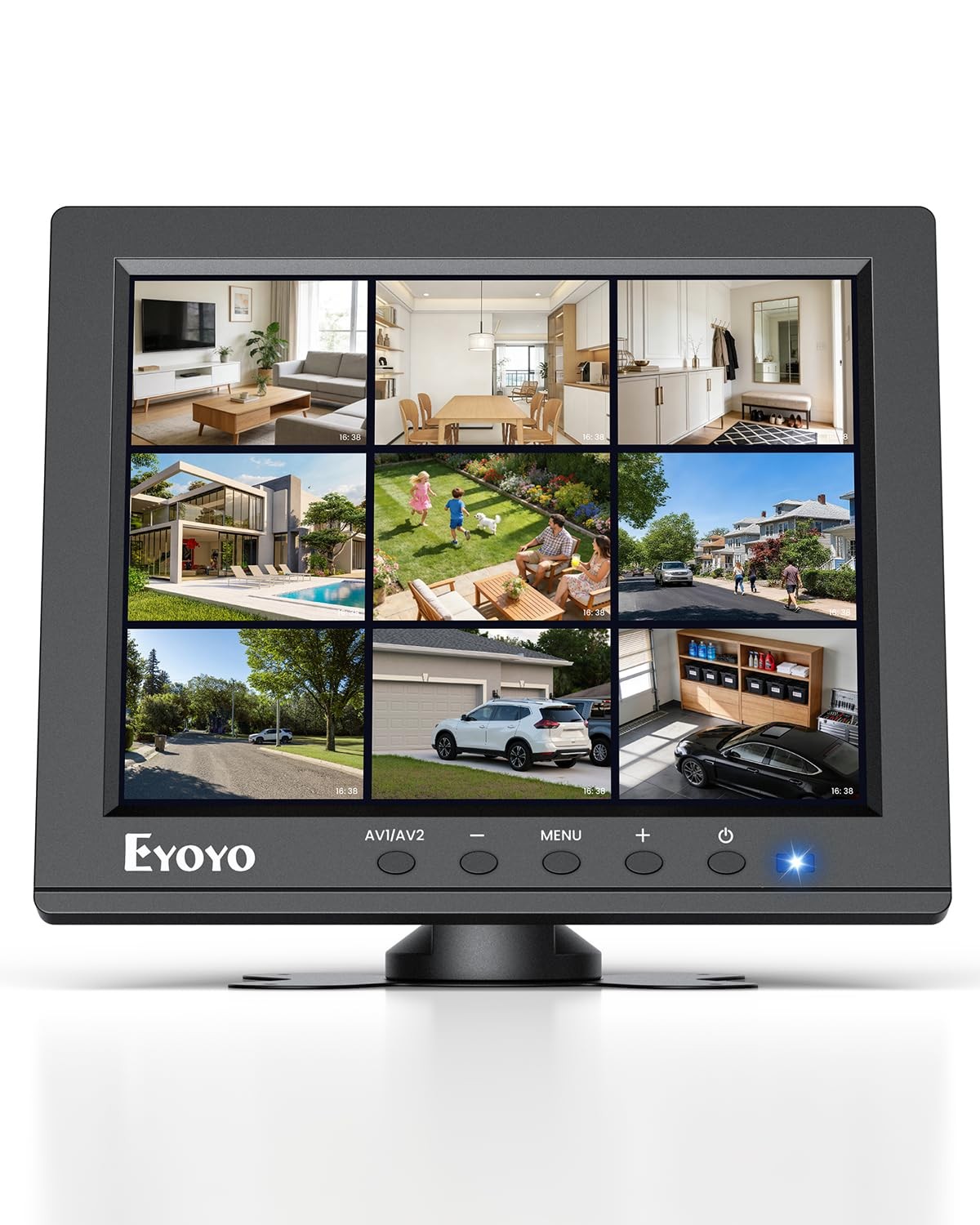 8" Security Camera Monitor, 1024&times;768 4:3 Mini LCD Screen CCTV Monitors Displa...