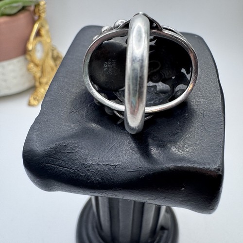 Niels Erik N.E. FROM Denmark Sterling Silver & Amethyst Koi Bubble Fish Ring 8" - Picture 14 of 18