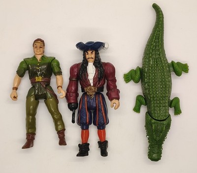 Hook The Movie Peter Pan  And Capt Hook With Crocodile [Mattel 1991] Loose