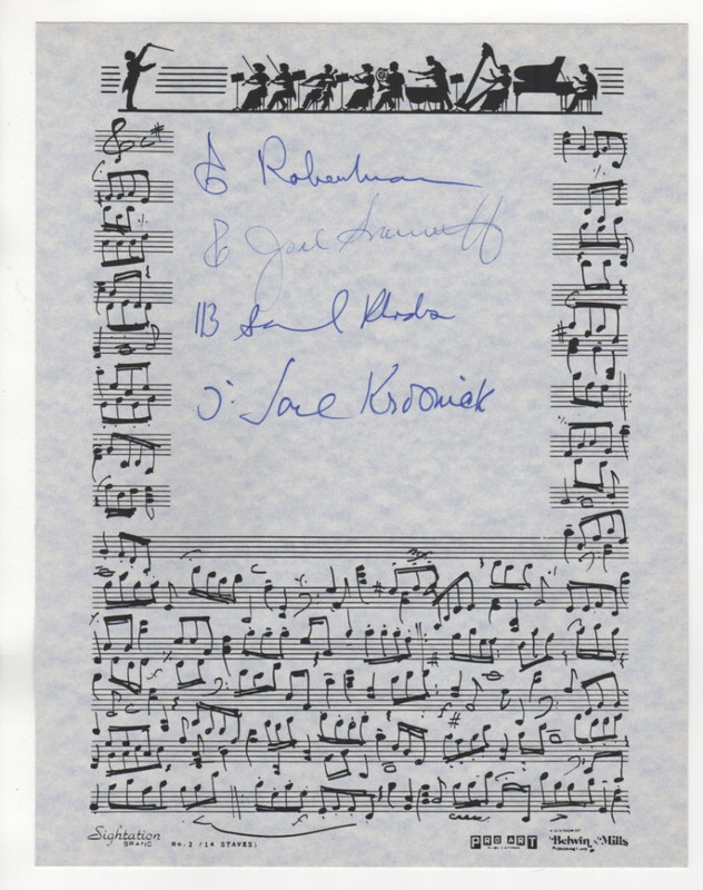 Julliard String Quartet signed members 8.5x11" screen print