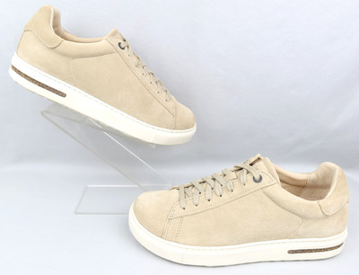Birkenstock Womens Bend Low Suede Sneakers EU 39 US 8-8.5 Sandcastle Tan / White