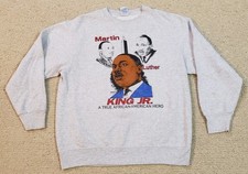 Vintage 90's Martin Luther King Double-Sided Grey Sweatshirt Large