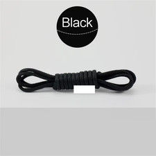 1Pair Waxed Cotton round Shoe Laces Coloured Leather Shoes Lace Waterproof Shoel