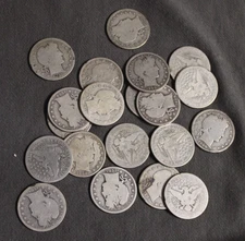 Barber HALF DOLLAR Roll -  20 Coins -MIXED DATES/MINTS. NICE LOT!  FREE SHIP