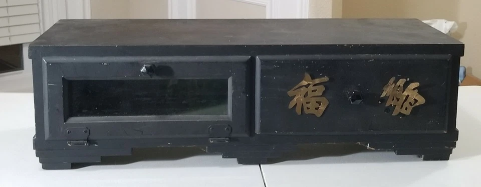 Armario de almacenamiento esterilizador de madera primitivo vintage boticario 1900 Foto 2 de 4