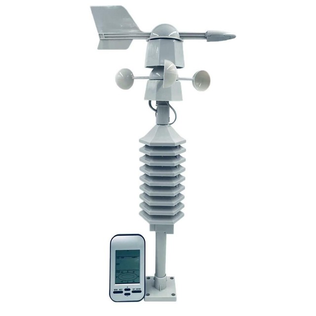 Anemometer Weather Station w/ Wind Direction Sensor For Garden Rainfall