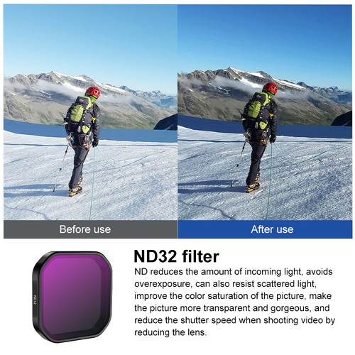 Kit de filtro de cámara de vidrio óptico de 2 filtros para Insta360 Ace Pro Juego de filtro de lente - Imagen 12 de 15
