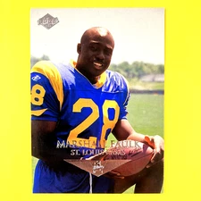 Marshall Faulk 1999 St. Louis Rams 1st Place Card #121 NFL St. Louis Rams