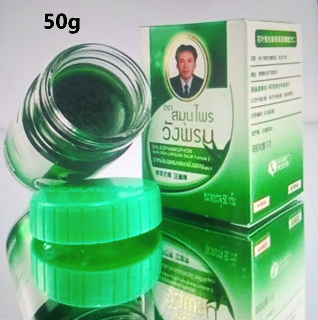 WANG PROM original Thai herbal massage green balm relief muscle pain 50 g- WANG PROM original Thai herbal massage green balm relief muscle pain 50 g-