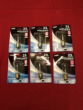 Lot of 6 Feit Electric Appliance 25w Bulb Bayonet 120v