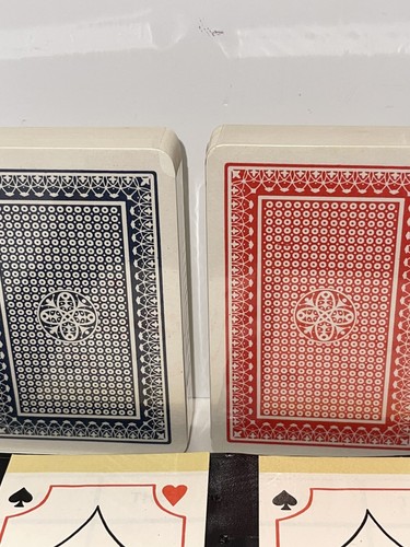 Vintage MCM Playing Cards Patton Leather Card Caddy 2 Unopened Decks Pencil Pads - Picture 7 of 12