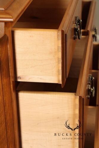 Ethan Allen Chippendale Style Maple Chest on Chest - Picture 3 of 11