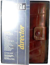 AGENDA ORGANIZER MICROFILE " KING CROC " MIT RINGEN ECHT LEDER