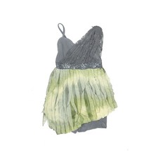 Girl Weissman Dance Earth Song 7236 Gray Green Modern Lyrical Dress Size LC