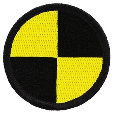 Crash Test Patch - 2" Round Embroidered Patch