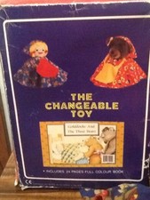 VTG CHANGEABLE TOY GOLDILOCKS AND THE THREE BEARS WITH STORYBOOK. REINHART