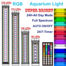 NEW| Full Spectrum 60-140cm Aquarium Light Fish Tank LED w/ Timer Plant Lighting