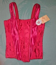 Vintage Empire Intimates Red Corset Bustier Back Lace Closure size 34 NWT