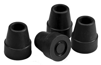 CANE TIPS 1'' BLACK CAREX 2 Tips Per Box (Pack Of 2)