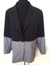 Eloquii Women's Black Gray 2 Tone Blazer Jacket Size 20