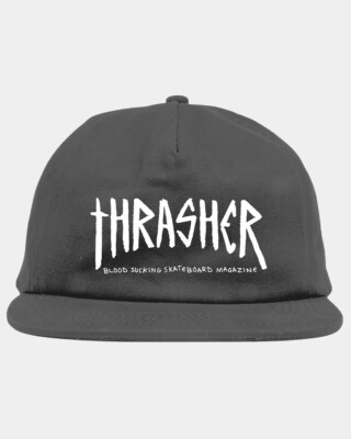 Thrasher x Toy Machine Scratch Charcoal Gray Snapback Hat