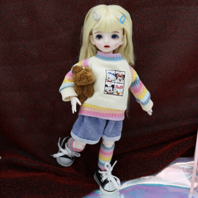 30cm BJD Girl 1/6 SD Ball Jointed Doll Face Makeup Clothes Full Set Normal Skin