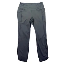 RBX High Waist Yoga Pants Workout Leggings with Pockets Gray L Fits 33" Boho