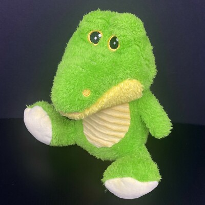 Spark Create Imagine Green Yellow Alligator Croc Plush Rattle Stuffed Animal Toy