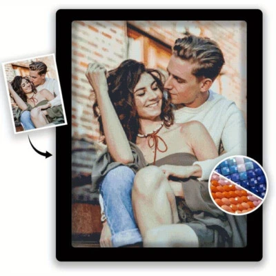 MARKENLOS Diamond Painting aus eigenem Foto Diamant Malerei basteln Bastelset 30 x 40 cm