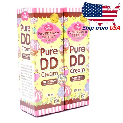 Jellys Pure DD Cream SPF 100 Lightweight Body DD Creme 100ml x 2, Ship from USA
