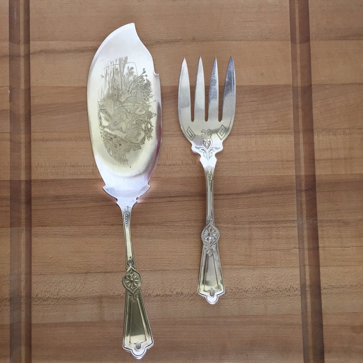 Helmes Booth & Haydens ROMAN 1884 Gothic Silverplate Serving