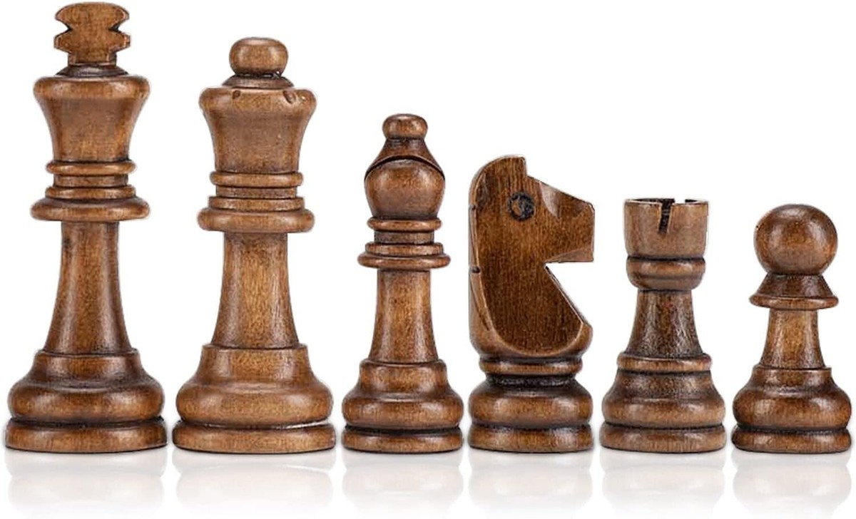 Chess and games shop Muba Staunton - Scacchi classici in legno – Chessmen ponderati, edizione da collezione King Chess and games shop Muba Staunton - Scacchi classici in legno – Chessmen ponderati, edizione da collezione King