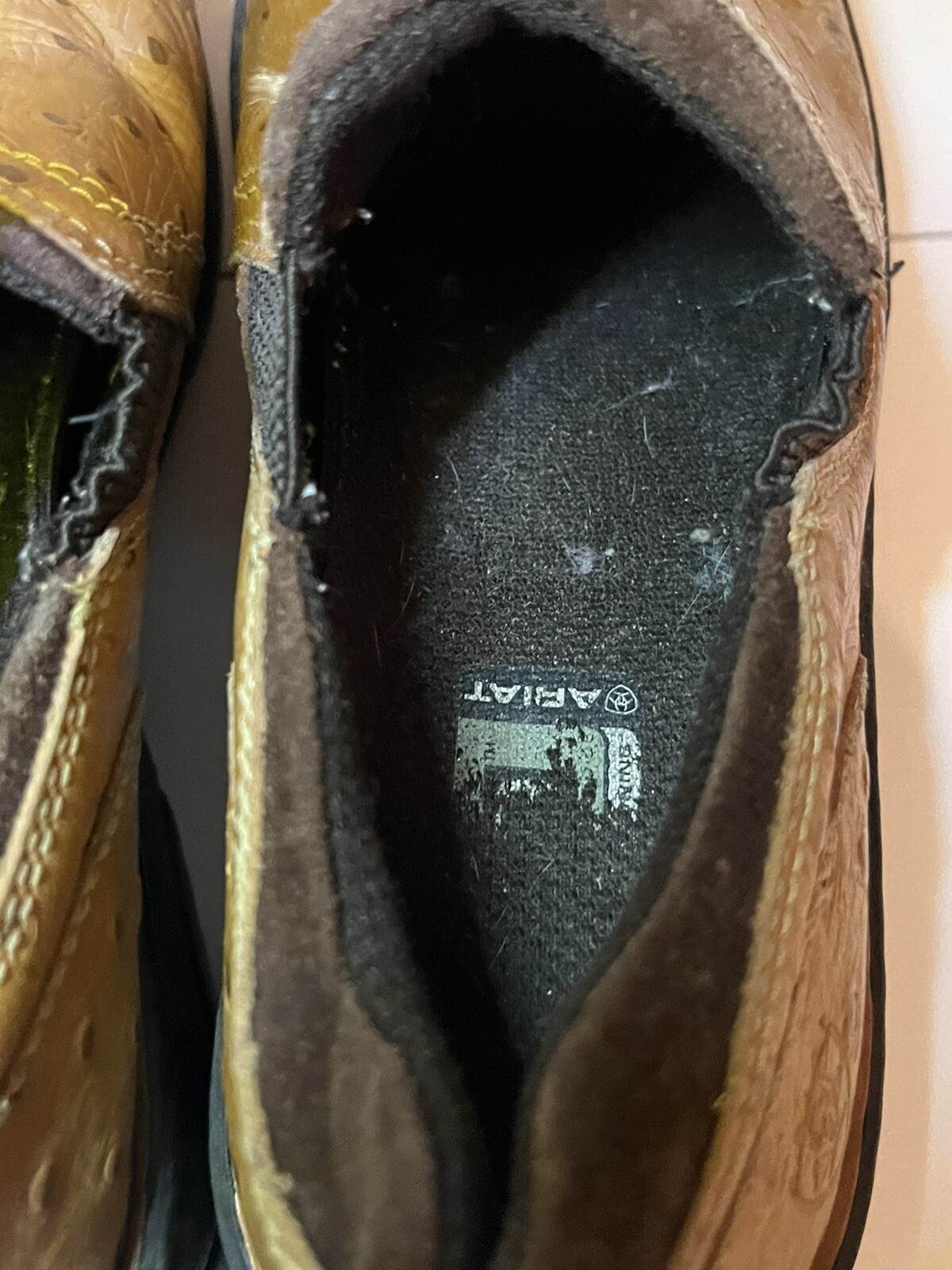 ARIAT Faux Ostrich Performance Slip-On Roper Shoe… - image 9