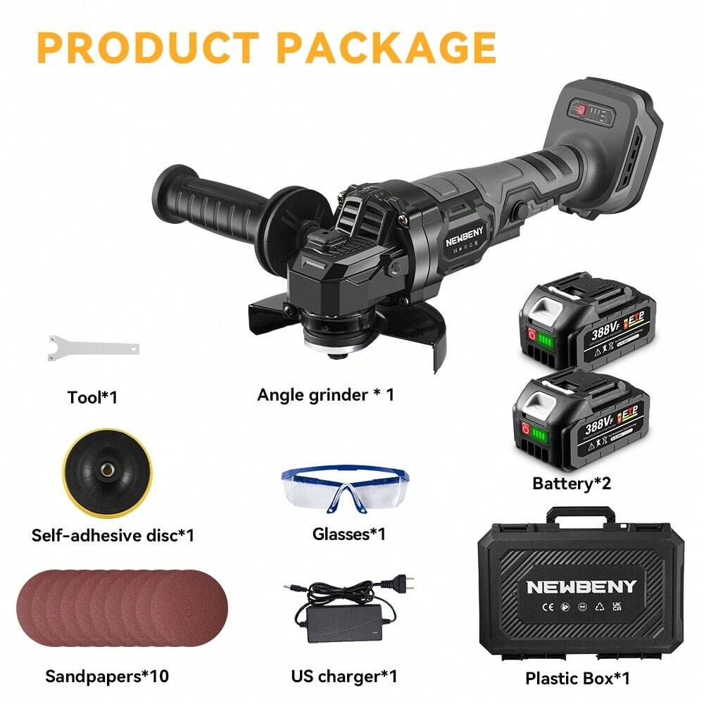 600W Brushless Electric Angle Grinder 125mm M14 Polishing Tool with Discounts