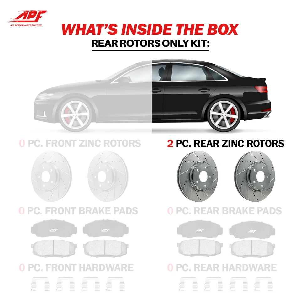 Rear Zinc Drill/Slot Brake Rotors for Dodge Ram 5500 2008-2010 Foto 4 de 4