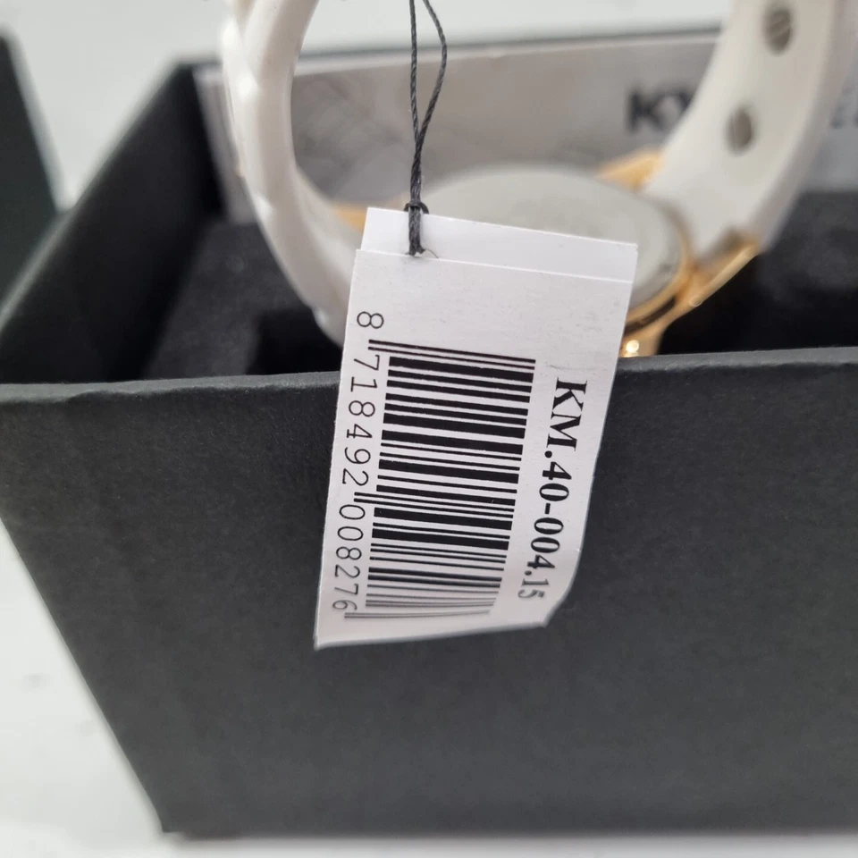 ¡KYBOE! Nuevo reloj de pulsera Giant 40 iluminado cuarzo blanco y oro rosa correa de plástico Foto 4 de 4