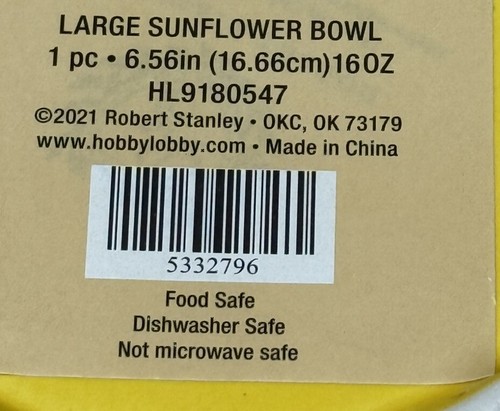 Robert Stanley Ceramic Sunflower Bowls 6" Diameter Vibrant Yellow New Summer Sun - Picture 5 of 10