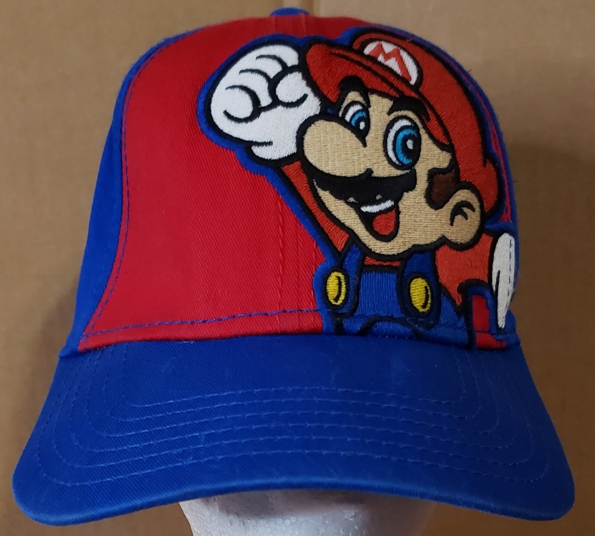 Nintendo Super Mario Bros Jumping Mario Youth Hat Blue & Red