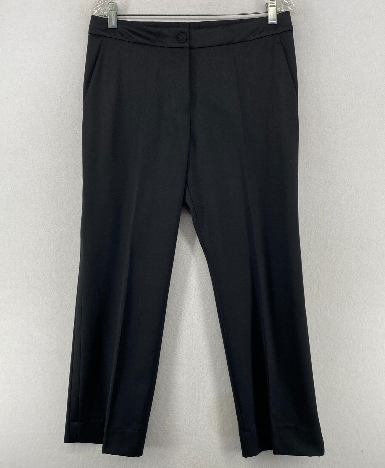 YVES SAINT LAURENT Pantalone smoking donna 8 lana pantalone dritto nero