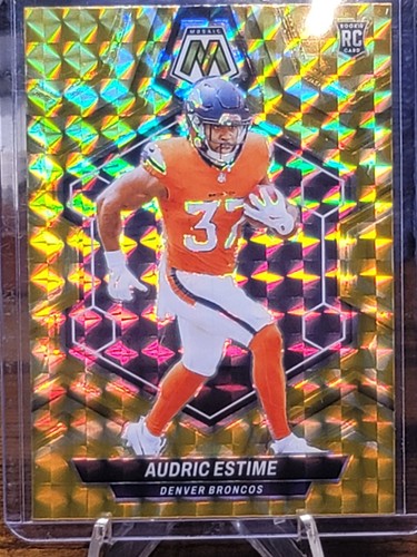 2024 Panini Mosaic Rookies Reactive Yellow Mosaic Prizm #392 Audric Estime (RC)