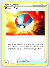 Great Ball 132/159 Uncommon Crown Zenith Pokemon Card - NM Near Mint