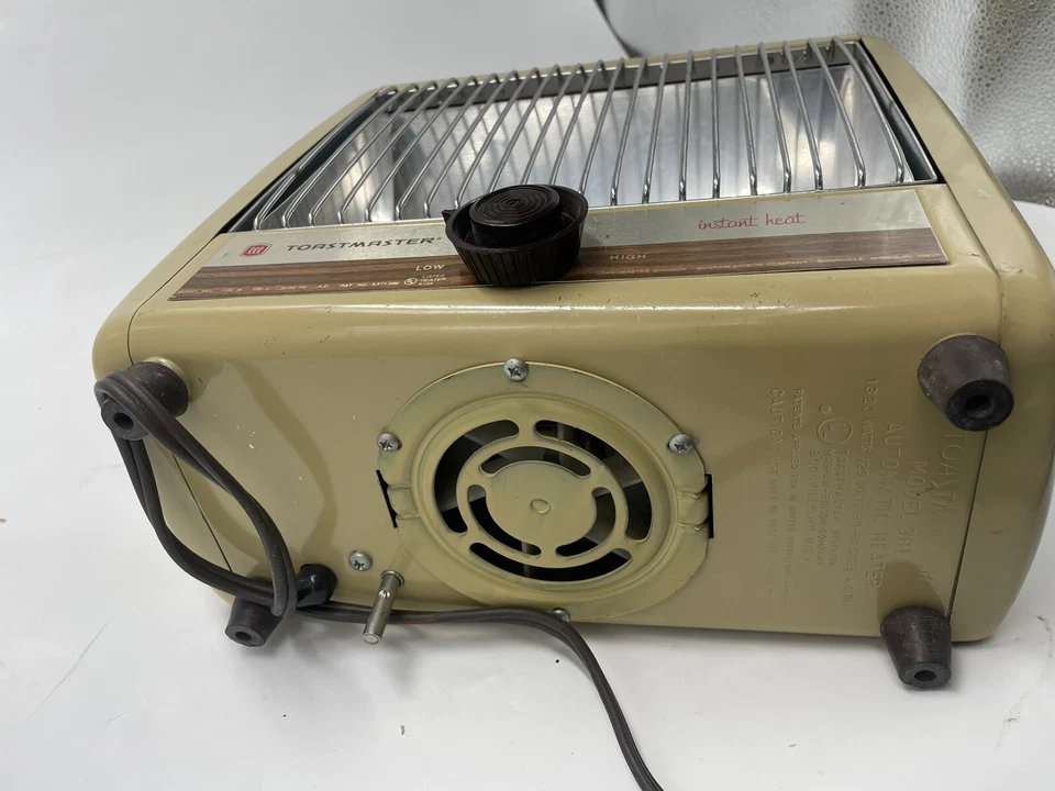 РЕДКИЙ ВИНТАЖНЫЙ РЕТРО ТАМАДА ОБОГРЕВАТЕЛЬ 1320 ВТ МОДЕЛЬ 9b1 12V 50-60 Гц 1960-е годы - Изображение 3 из 4