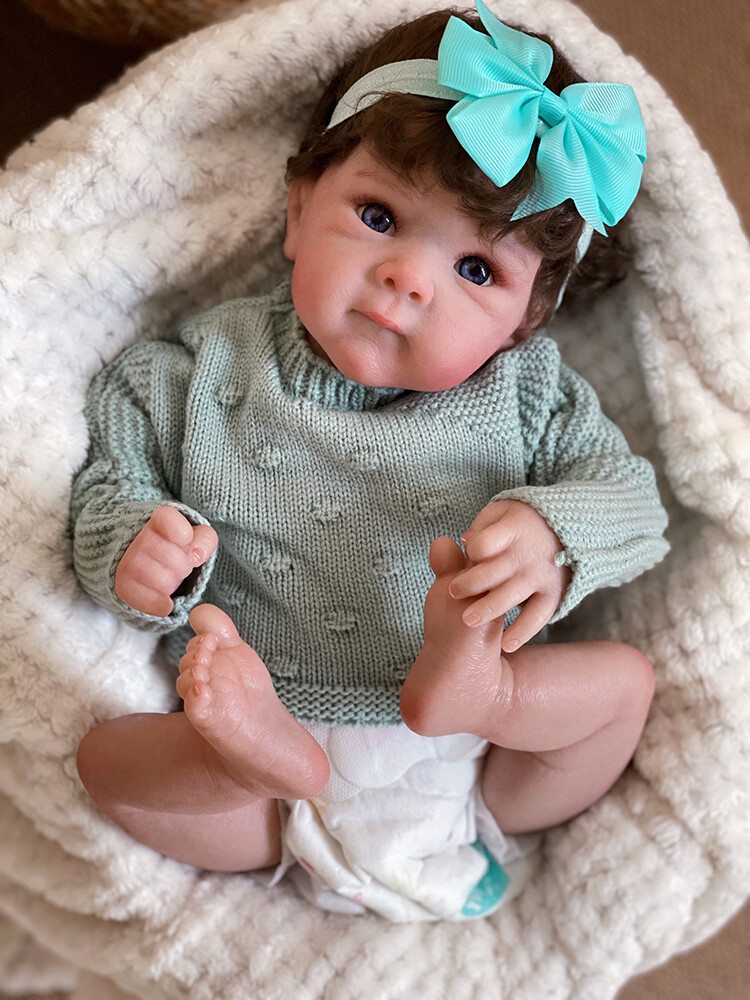 18inch Vinyl Reborn Baby Doll With Lifelike Wrinkles Skin Newborn