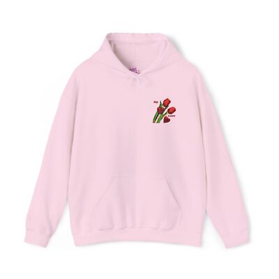 Embroidered Tulips My Love, Hoodie, Valentine's Day Gifts, Plus size, My Love