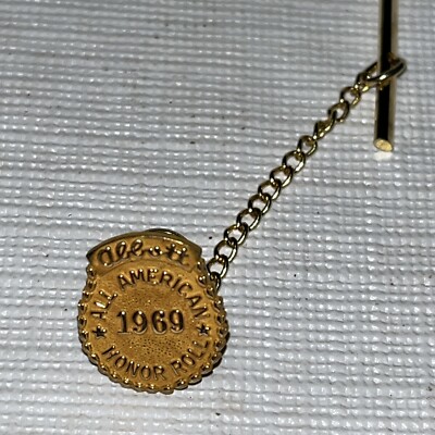 Vintage Abbott Laboratories Tie Tack 1/10 10k Gold 1969 All American Honor Roll