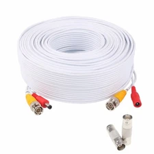 150ft Power Video Security Camera BNC Cable CCTV Wire Cord w Extension Connector